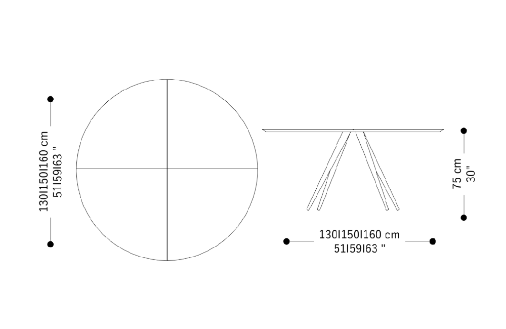Image of the main dimensions of the product
